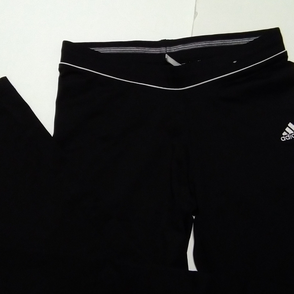 ADIDAS Climalite black bell bottom yoga pants - Picture 2 of 4